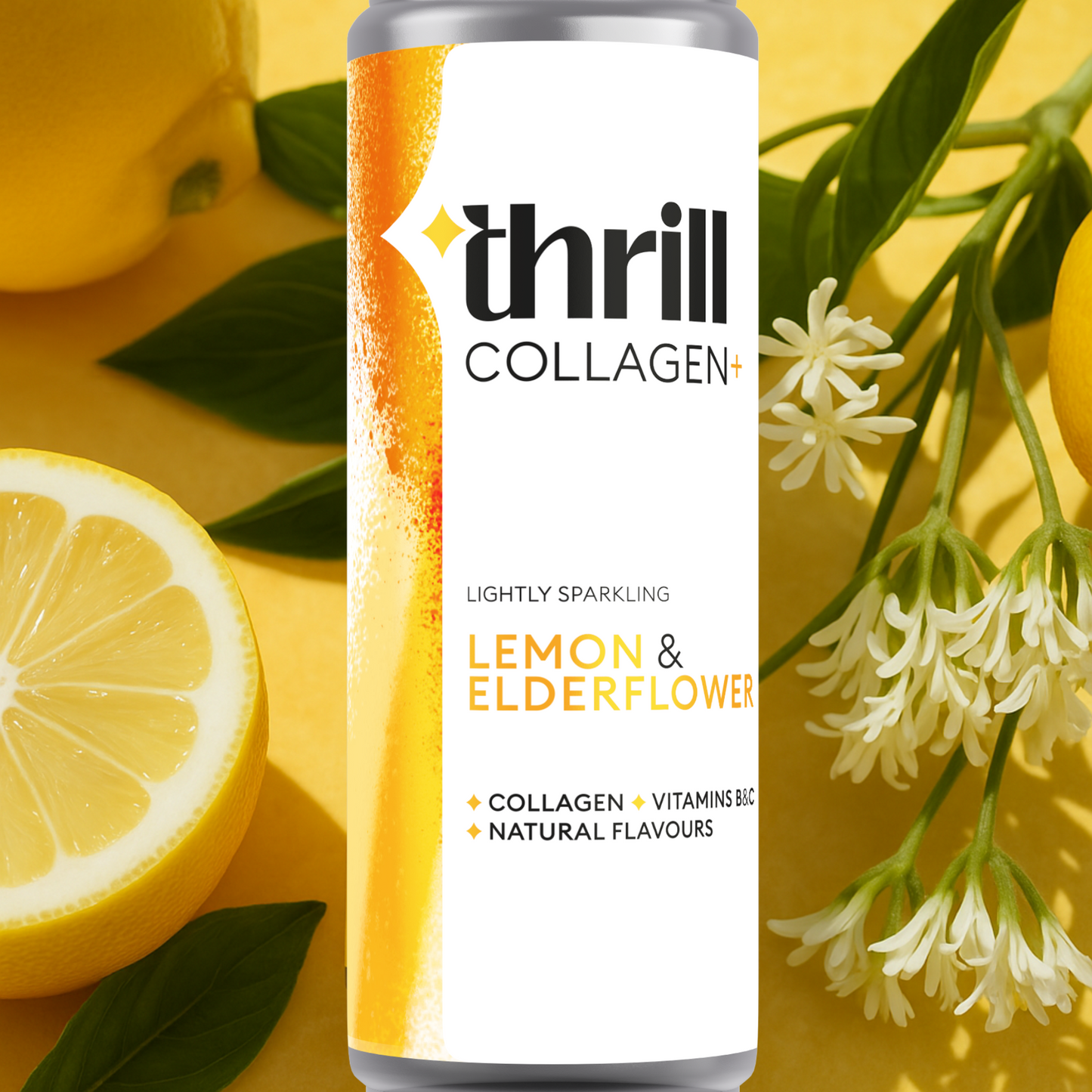 THRILL Collagen+ Lemon - Elderflower 12x250ml
