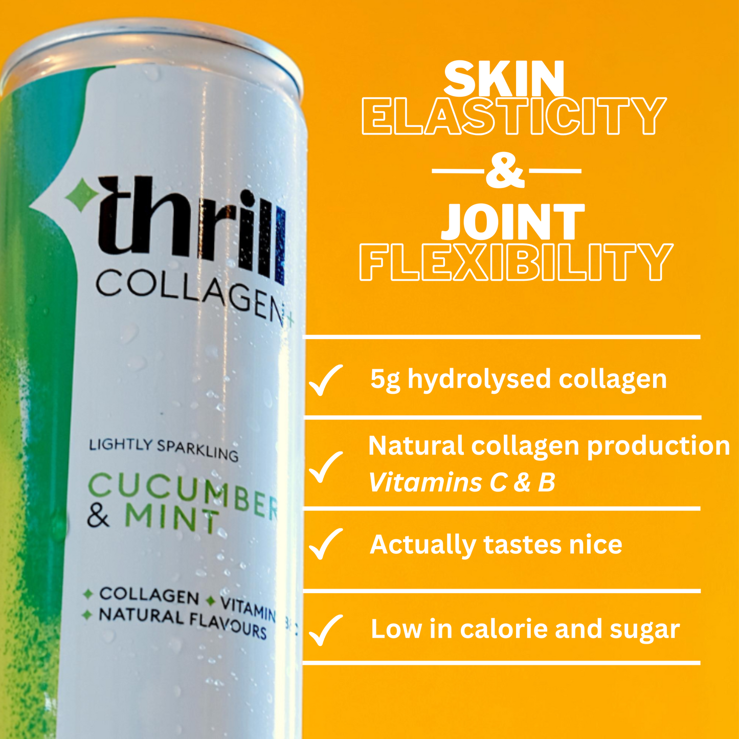 THRILL Collagen+ Cucumber - Mint 12x250ml