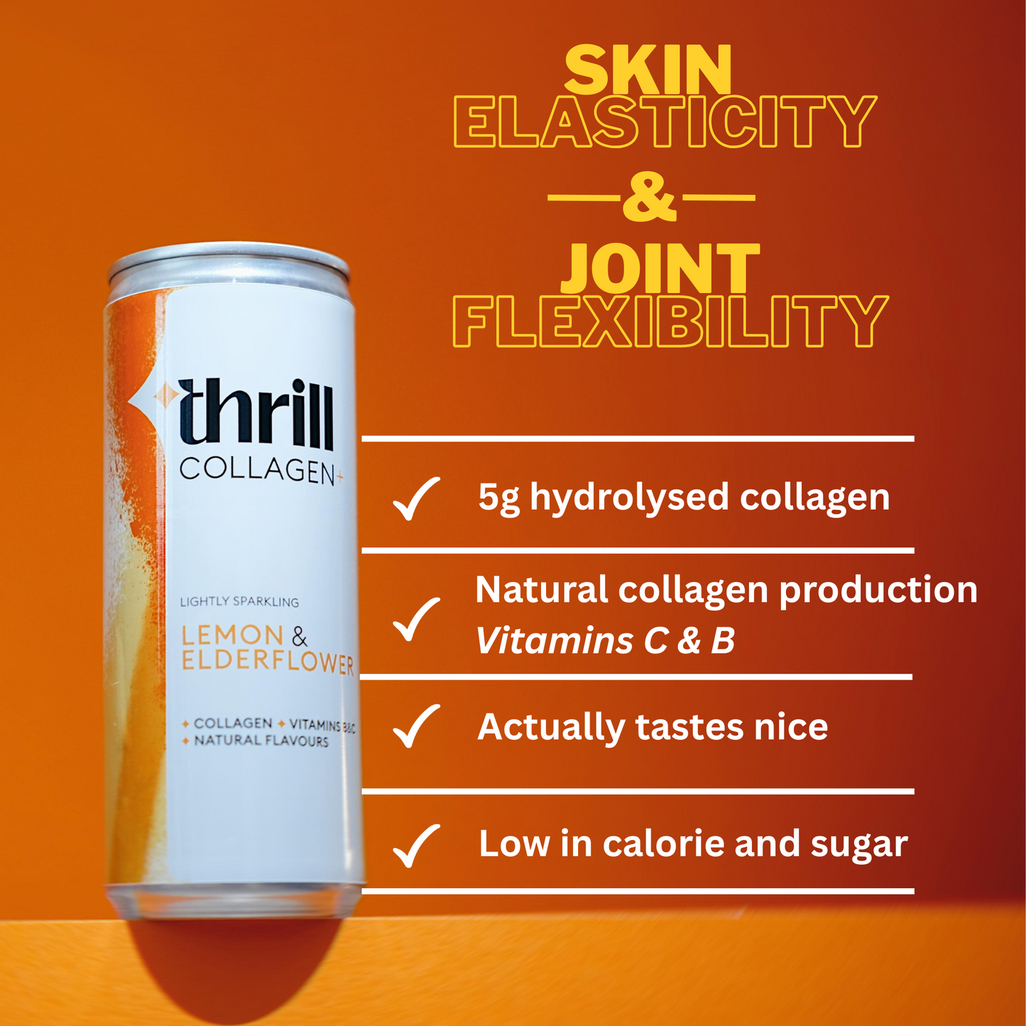 THRILL Collagen+ Lemon - Elderflower 12x250ml